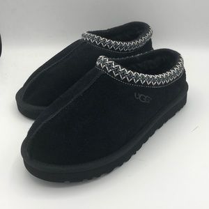 UGG Women's Tasman Black Wool Suede Slippers
